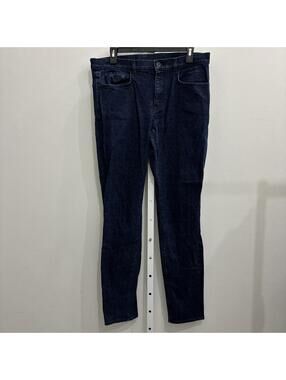 Proenza Schouler Dark Blue Patterned Denim Jeans